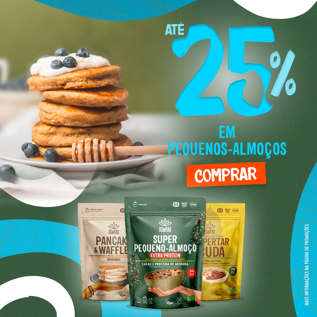 Até 25% de desconto em Pequenos-Almoços